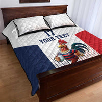 France Rugby Custom Quilt Bed Set Come on Les Bleus White Style