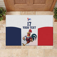 France Rugby Custom Rubber Doormat Come on Les Bleus White Style