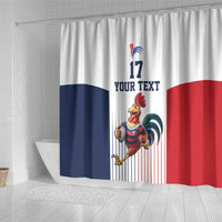 France Rugby Custom Shower Curtain Come on Les Bleus White Style