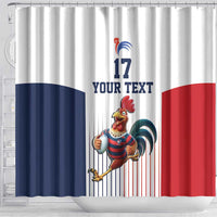 France Rugby Custom Shower Curtain Come on Les Bleus White Style