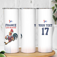 France Rugby Custom Skinny Tumbler Come on Les Bleus White Style