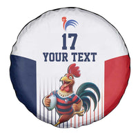 France Rugby Custom Spare Tire Cover Come on Les Bleus White Style