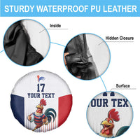 France Rugby Custom Spare Tire Cover Come on Les Bleus White Style