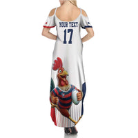 France Rugby Custom Summer Maxi Dress Come on Les Bleus White Style