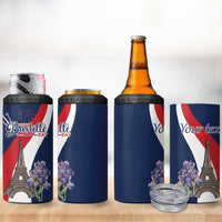 Personalized France Bastille Day 4 in 1 Can Cooler Tumbler Le 14 Juillet