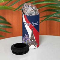 Personalized France Bastille Day 4 in 1 Can Cooler Tumbler Le 14 Juillet