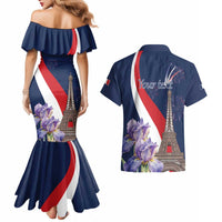 Personalized France Bastille Day Couples Matching Mermaid Dress and Hawaiian Shirt Le 14 Juillet