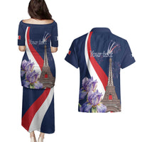 Personalized France Bastille Day Couples Matching Puletasi and Hawaiian Shirt Le 14 Juillet
