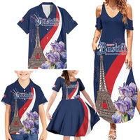 Personalized France Bastille Day Family Matching Summer Maxi Dress and Hawaiian Shirt Le 14 Juillet