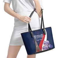 Personalized France Bastille Day Leather Tote Bag Le 14 Juillet