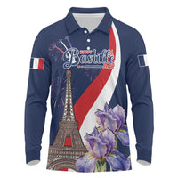 Personalized France Bastille Day Long Sleeve Polo Shirt Le 14 Juillet