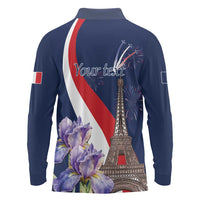 Personalized France Bastille Day Long Sleeve Polo Shirt Le 14 Juillet