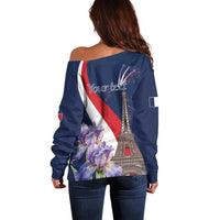 Personalized France Bastille Day Off Shoulder Sweater Le 14 Juillet