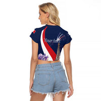 Personalized France Bastille Day Raglan Cropped T Shirt Le 14 Juillet