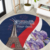 Personalized France Bastille Day Round Carpet Le 14 Juillet