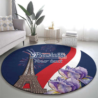 Personalized France Bastille Day Round Carpet Le 14 Juillet