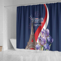 Personalized France Bastille Day Shower Curtain Le 14 Juillet