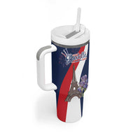 Personalized France Bastille Day Tumbler With Handle Le 14 Juillet