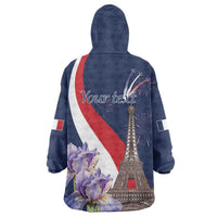 Personalized France Bastille Day Wearable Blanket Hoodie Le 14 Juillet