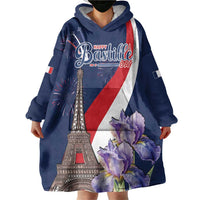 Personalized France Bastille Day Wearable Blanket Hoodie Le 14 Juillet