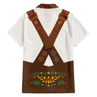 Lederhosen Costume Germany Family Matching Short Sleeve Bodycon Dress and Hawaiian Shirt Bald Eagles With Traditional German Pattern