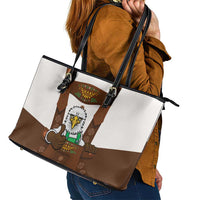 Lederhosen Costume Germany Leather Tote Bag Bald Eagles With Traditional German Pattern