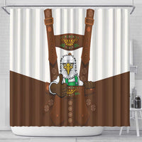 Lederhosen Costume Germany Shower Curtain Bald Eagles With Traditional German Pattern