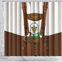 Lederhosen Costume Germany Shower Curtain Bald Eagles With Traditional German Pattern