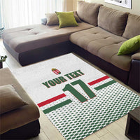 Custom Hungary Ice Hockey Area Rug White Style Come on Magyars