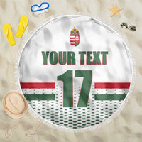 Custom Hungary Ice Hockey Beach Blanket White Style Come on Magyars