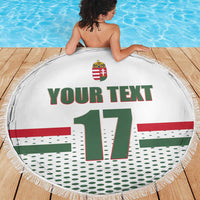 Custom Hungary Ice Hockey Beach Blanket White Style Come on Magyars