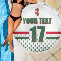 Custom Hungary Ice Hockey Beach Blanket White Style Come on Magyars