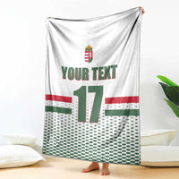 Custom Hungary Ice Hockey Blanket White Style Come on Magyars