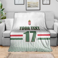 Custom Hungary Ice Hockey Blanket White Style Come on Magyars