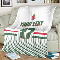 Custom Hungary Ice Hockey Blanket White Style Come on Magyars