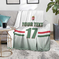 Custom Hungary Ice Hockey Blanket White Style Come on Magyars