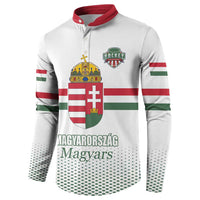 Custom Hungary Ice Hockey Button Sweatshirt White Style Come on Magyars