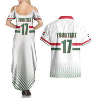Custom Hungary Ice Hockey Couples Matching Summer Maxi Dress and Hawaiian Shirt White Style Come on Magyars