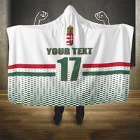 Custom Hungary Ice Hockey Hooded Blanket White Style Come on Magyars