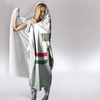 Custom Hungary Ice Hockey Hooded Blanket White Style Come on Magyars