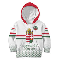 Custom Hungary Ice Hockey Kid Hoodie White Style Come on Magyars