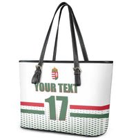 Custom Hungary Ice Hockey Leather Tote Bag White Style Come on Magyars