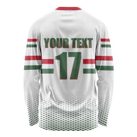 Custom Hungary Ice Hockey Long Sleeve Shirt White Style Come on Magyars