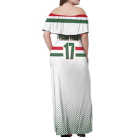 Custom Hungary Ice Hockey Off Shoulder Maxi Dress White Style Come on Magyars
