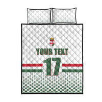 Custom Hungary Ice Hockey Quilt Bed Set White Style Come on Magyars