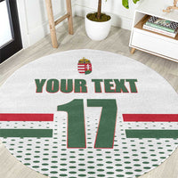 Custom Hungary Ice Hockey Round Carpet White Style Come on Magyars