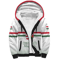 Custom Hungary Ice Hockey Sherpa Hoodie White Style Come on Magyars