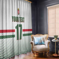 Custom Hungary Ice Hockey Window Curtain White Style Come on Magyars
