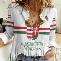 Custom Hungary Ice Hockey Women Casual Shirt White Style Come on Magyars