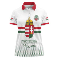 Custom Hungary Ice Hockey Women Polo Shirt White Style Come on Magyars